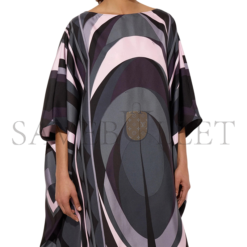PUCCI VOLUTE PRINT LONG KAFTAN 5URL155U851036